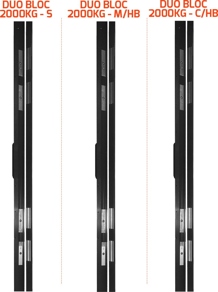 BANDEAUX VENTOUSES - DUO BLOC 2000KG 4 VENTOUSES